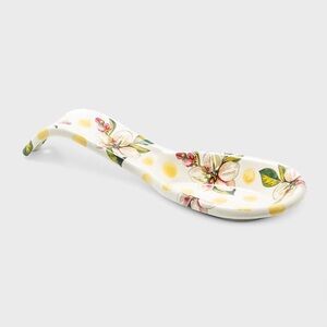 MacKenzie-Childs Wildflowers Yellow Enamel Spoon Rest